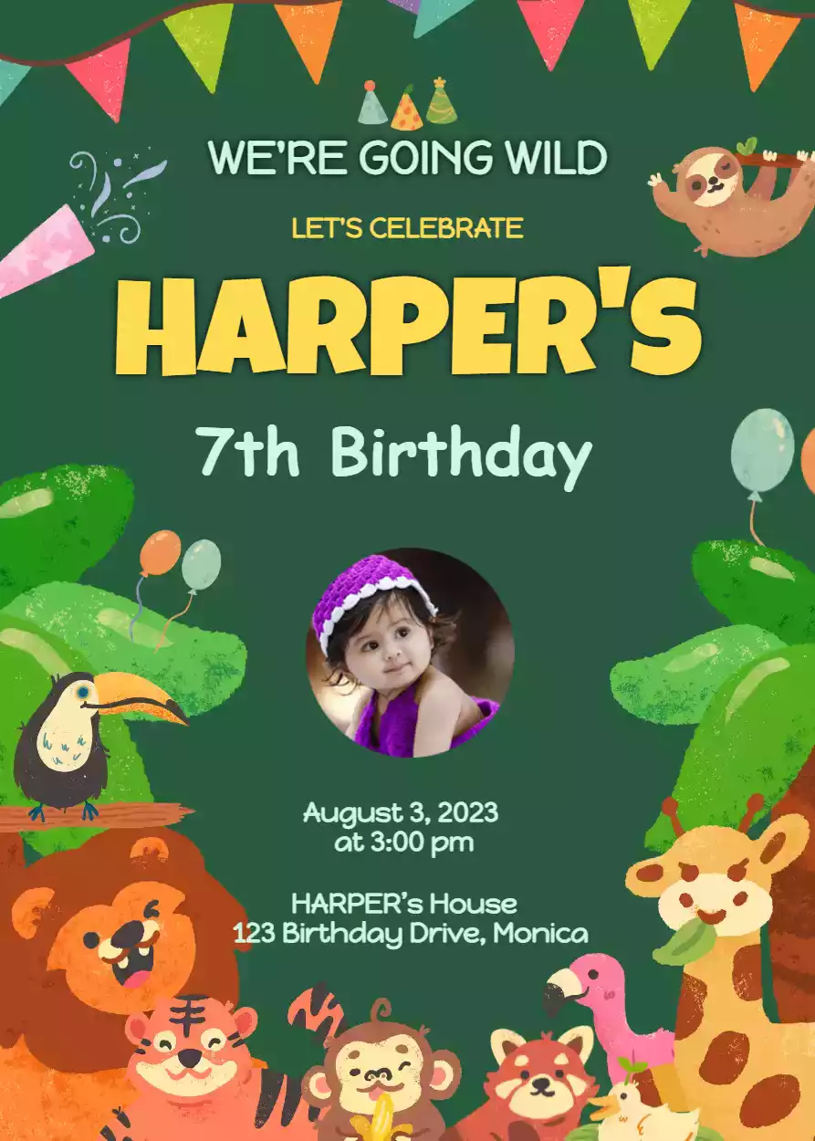 7th Birthday Invitation Boy - i love invite - Free Invitation Cards Maker