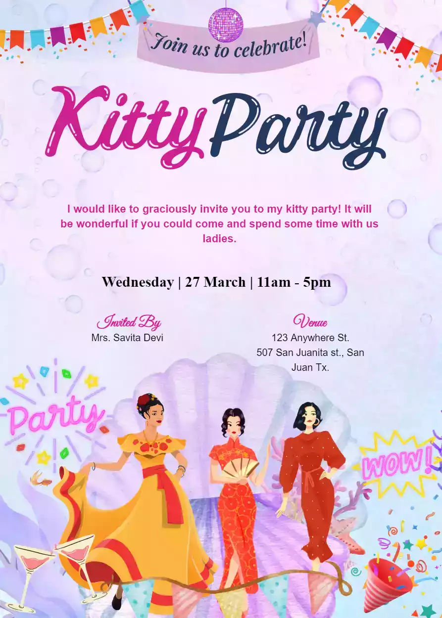Ladies Party Invitation Templates