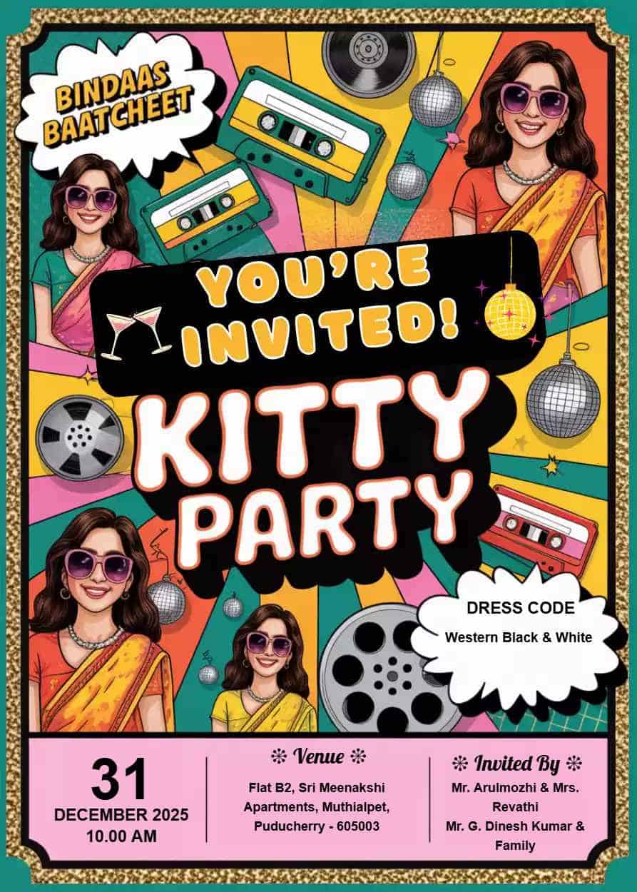 Invitation For Kitty Party