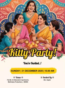 Kitty Party Invitation Card Maker Online Free Without Watermark