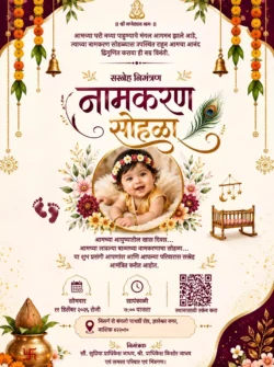 Barsa Invitation Card In Marathi